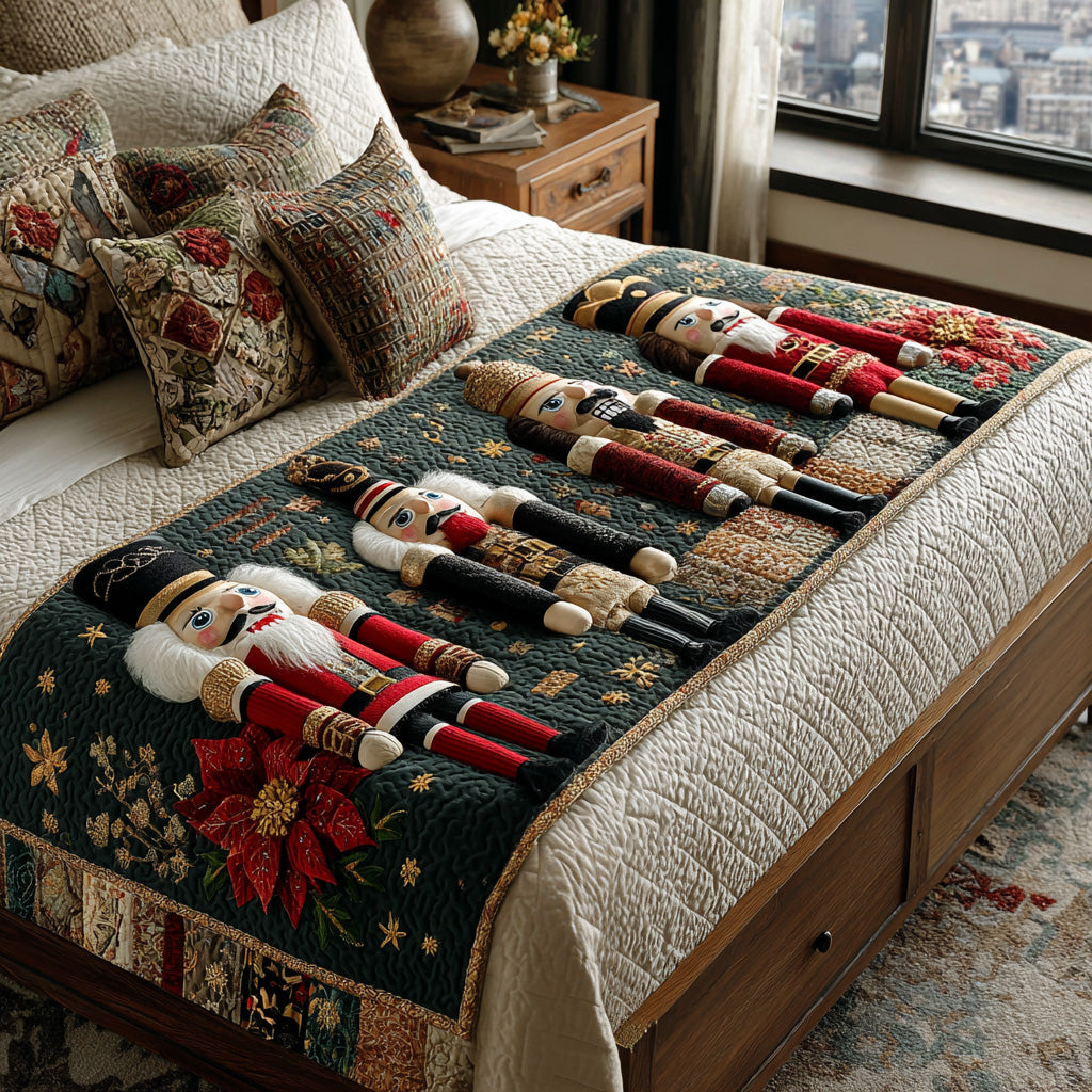 Toy Soldier Quilted Bed Runner Christmas Bedding Ideas Family Xmas Present Ideas