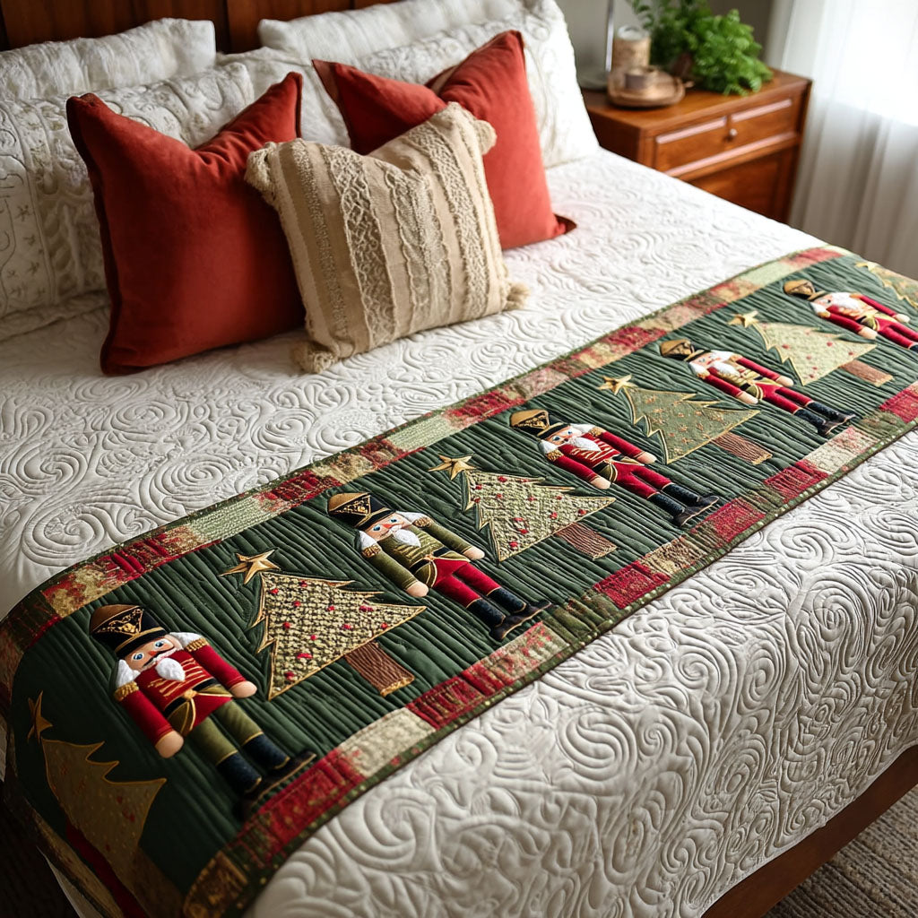 Toyland Magic Quilted Bed Runner Christmas Bed Decor Great Family Xmas Gifts