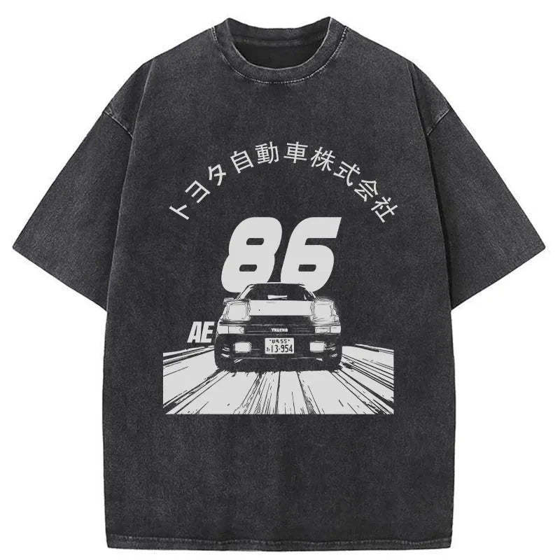 Toyota Japan Washed T-Shirt Casual Oversized Outfit Style Gifts For Him