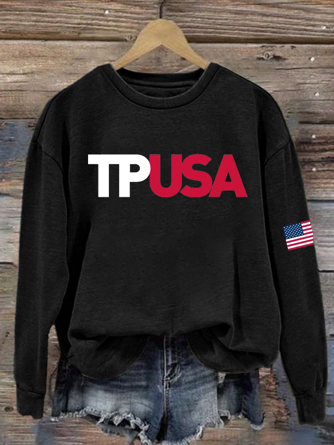 TPAUSA Printed polyester sweatshirt Charlie Kirk Merch Store