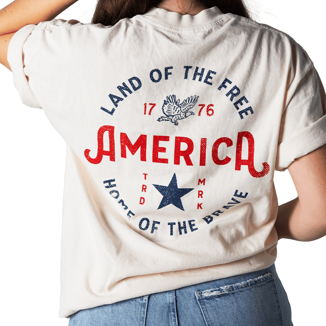 TPUSA America Land Of The Free Shirt American Flag Shirt Patriotic Gift for Trump Supporters