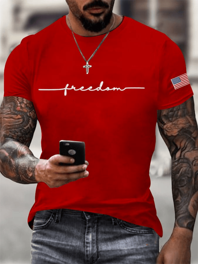 TPUSA Merch Charlie Kirk Freedom Shirt T-Shirt Patriot Charlie Kirk Memorial Gift for Dad