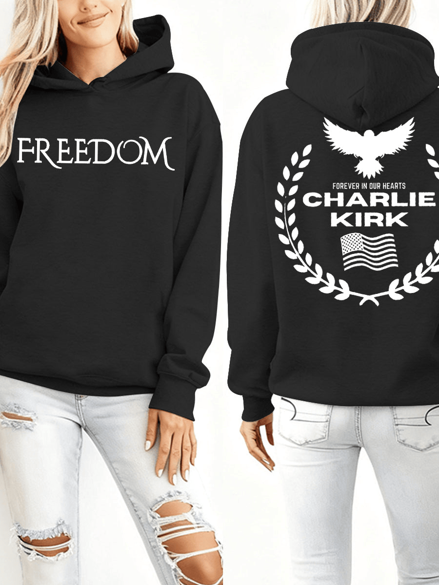 TPUSA Merch Freedom Hoodie Forever In Our Hearts Charlie Kirk Hoodie