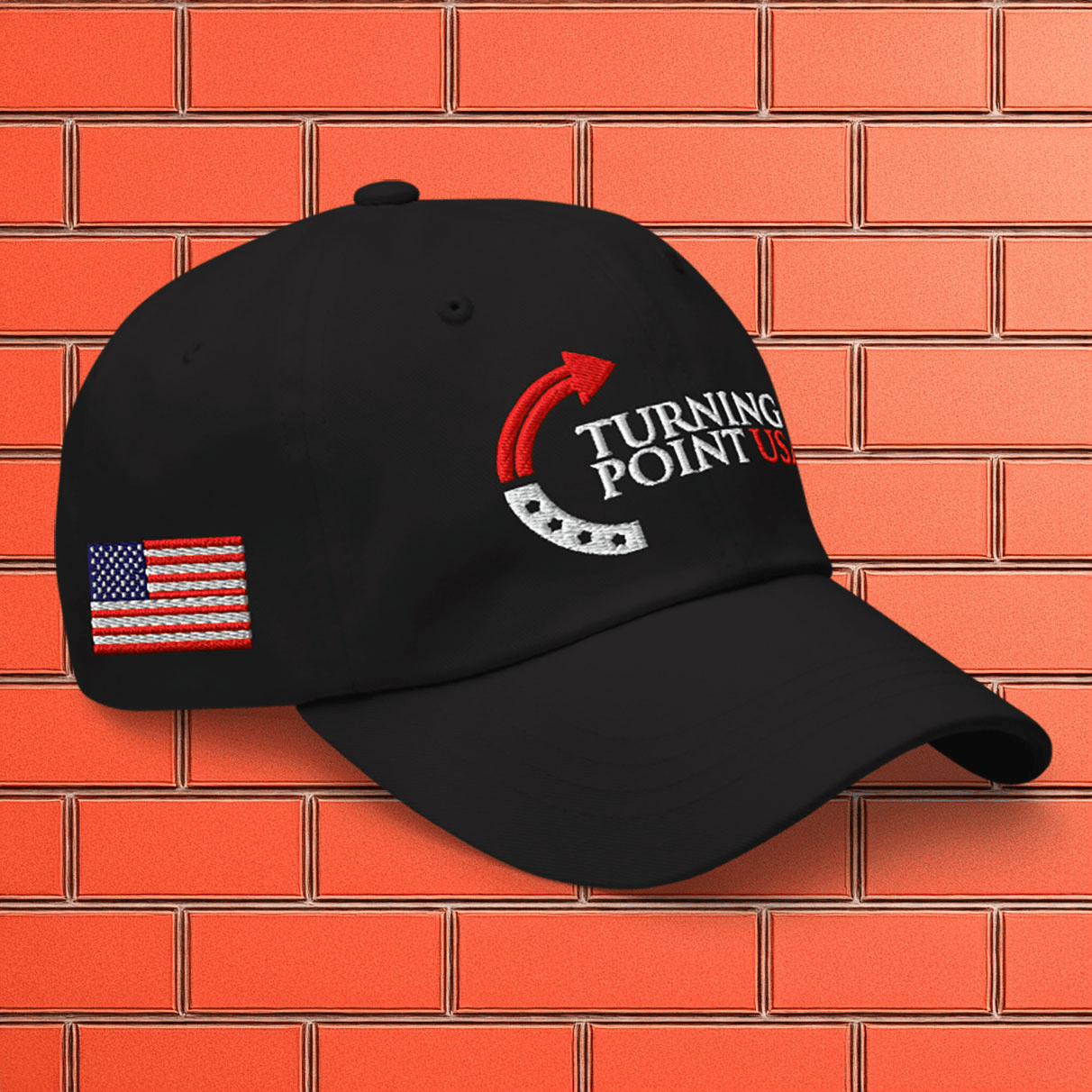 TPUSA Merch Turning Point Charlie Kirk Dad Hat Embroidered Hat Charlie Gifts for Patriots