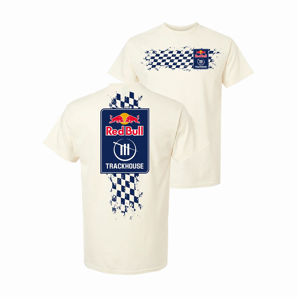 Trackhouse x Red Bull Checkered T-Shirt Trackhouse Racing Clothes NASCAR Racing Gear