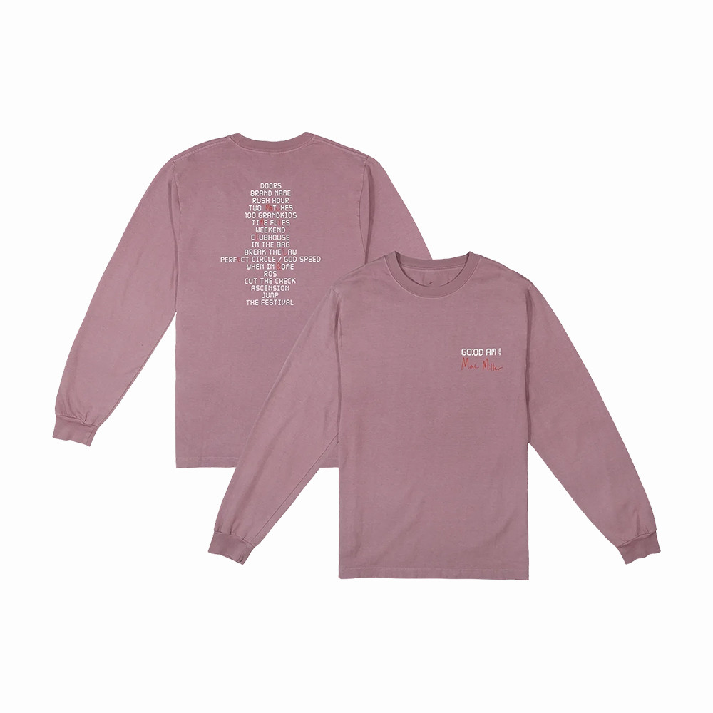 Tracklist Mac Miller Long Sleeve Shirt Mac Miller Apparel Rap Music Fans Gift