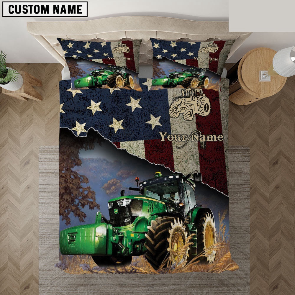 Tractor America Customized Name Bedding Set Xmas Bedding Set Cute Couple Gifts