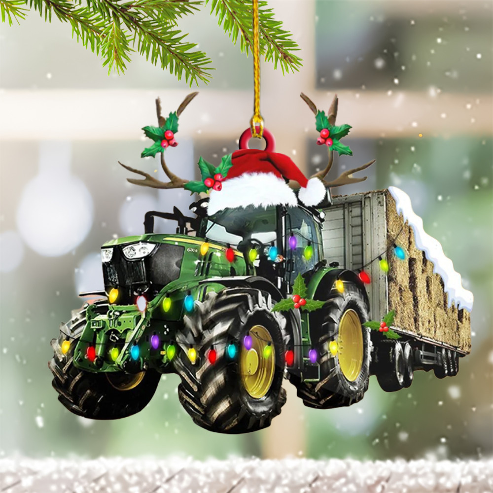 Tractor Christmas Ornament 2024 Tractor Ornaments For A Christmas Tree Gift