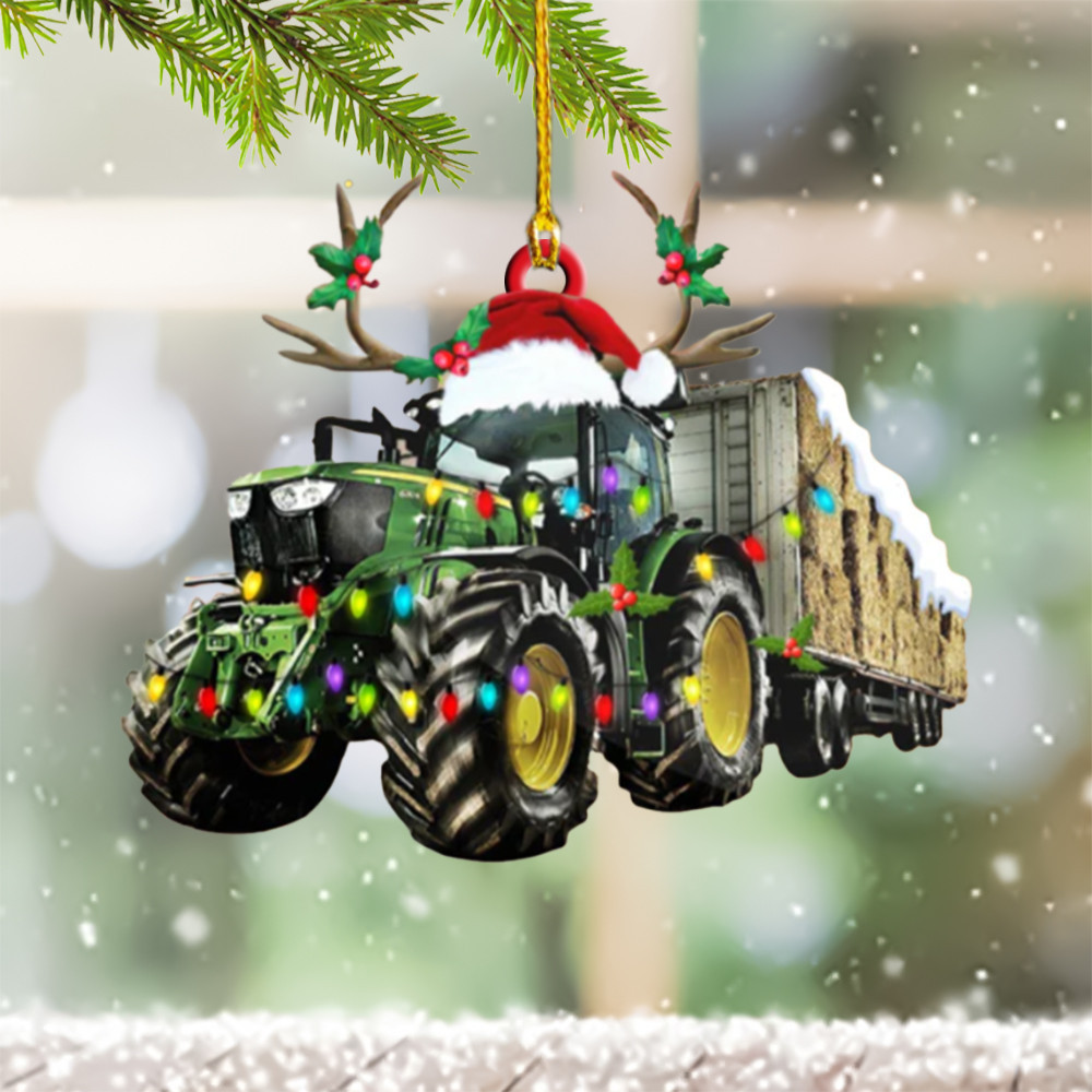 Tractor Christmas Ornament Tractor Ornaments For A Christmas Tree 2024