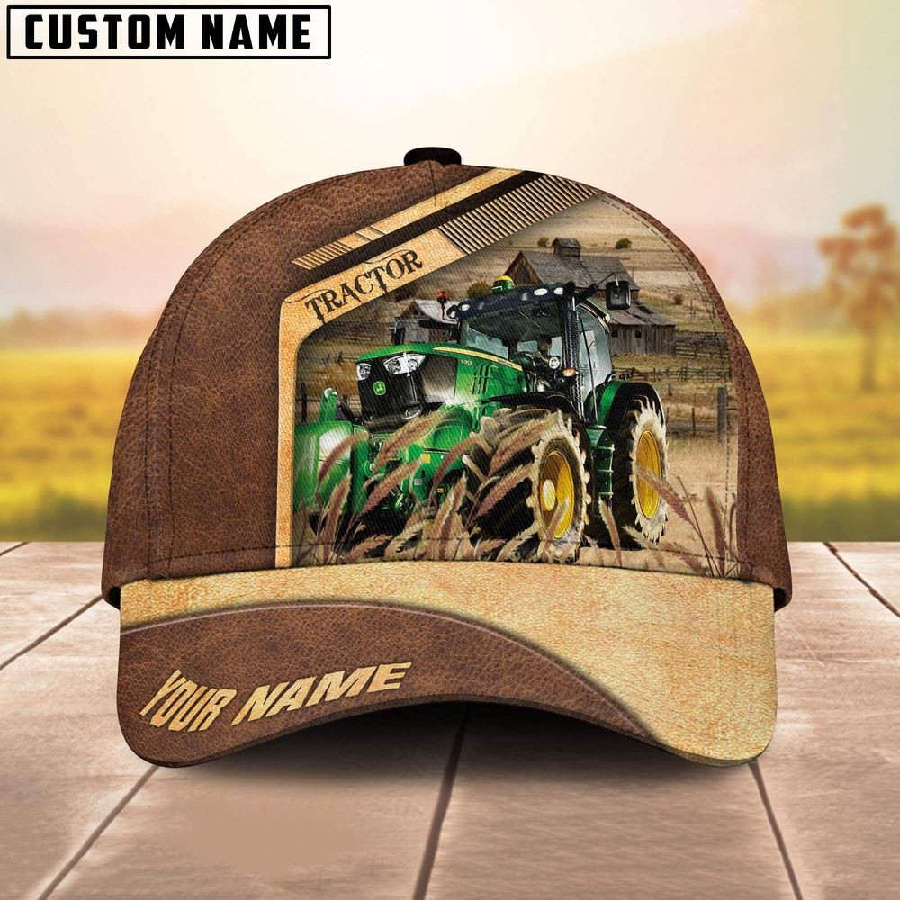Tractor Customized Name Brown Farm Cap Farm Cap Farmer Baseball Cap Gift For Farmer