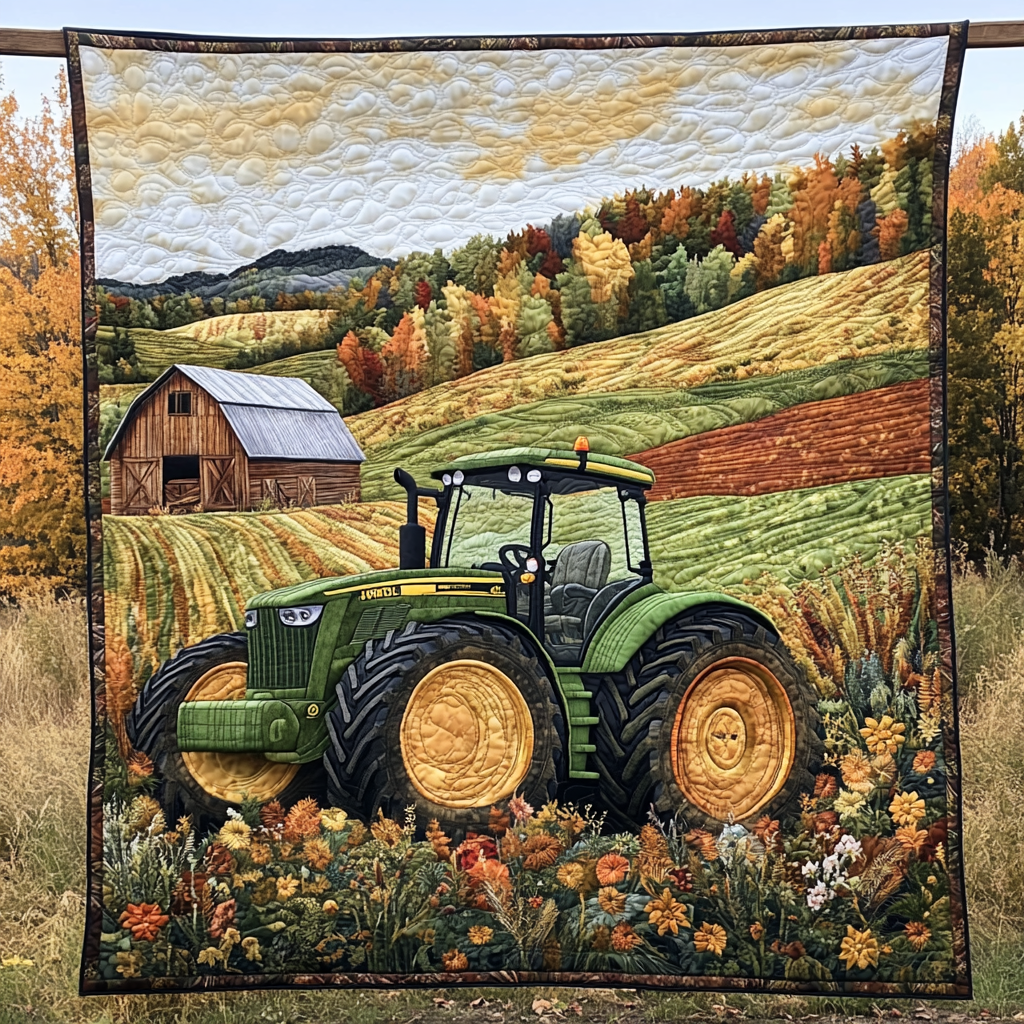 Tractor Dreams Quilted Blanket Bed Christmas Decor Tractor Gifts For Adults
