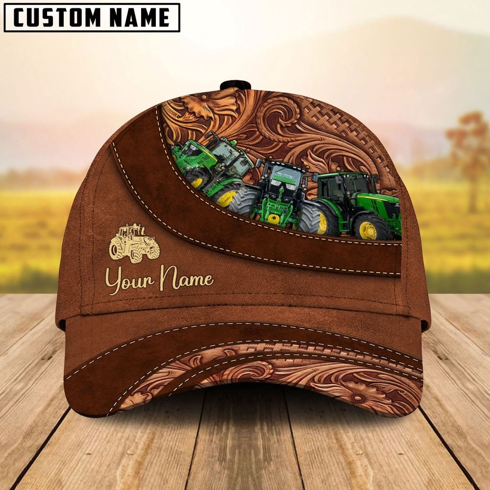 Tractor Farm Life Beauty Leather Pattern Customized 3D Cap Farm Cap Farmer Baseball Cap Gift For Farmer