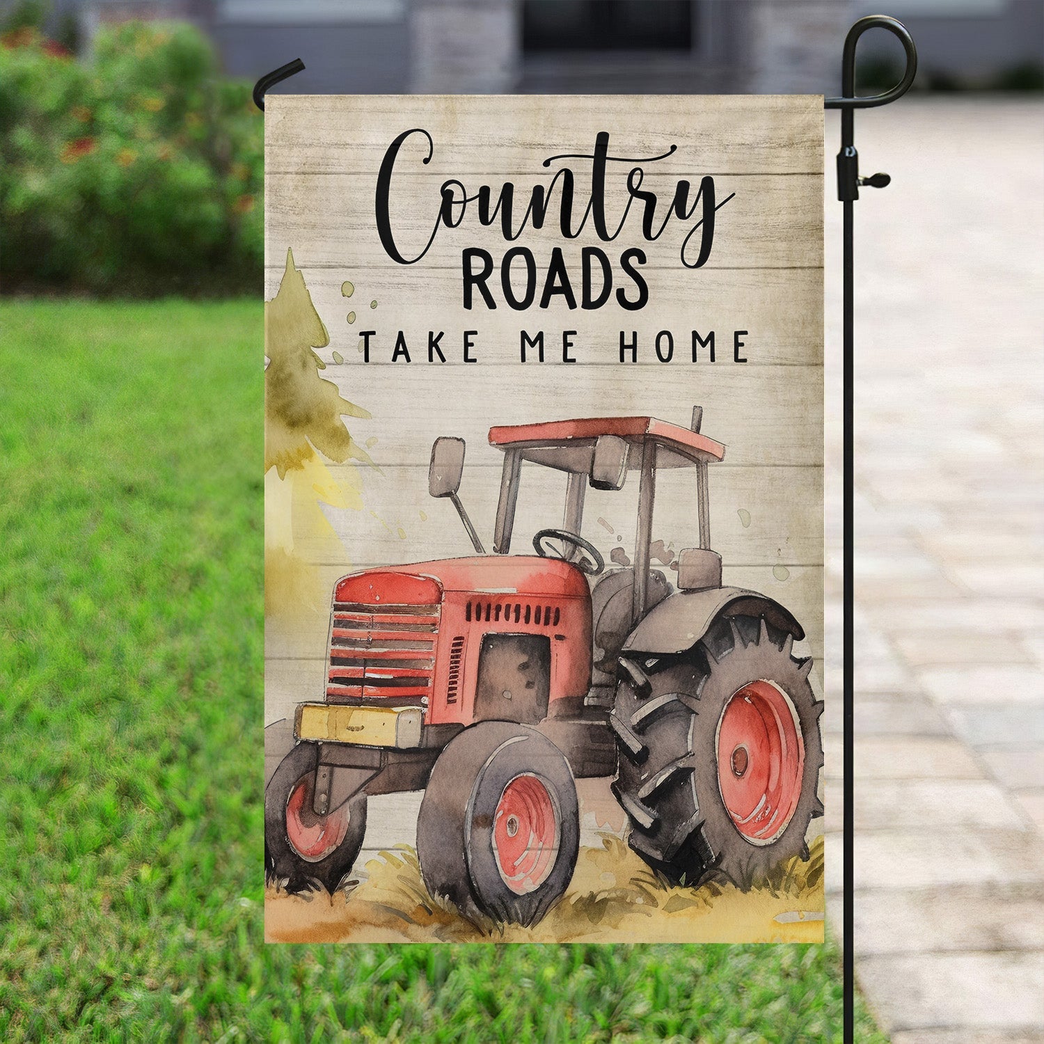Tractor Flag Country Roads Take Me Home Holiday Decor Gift For Tractor