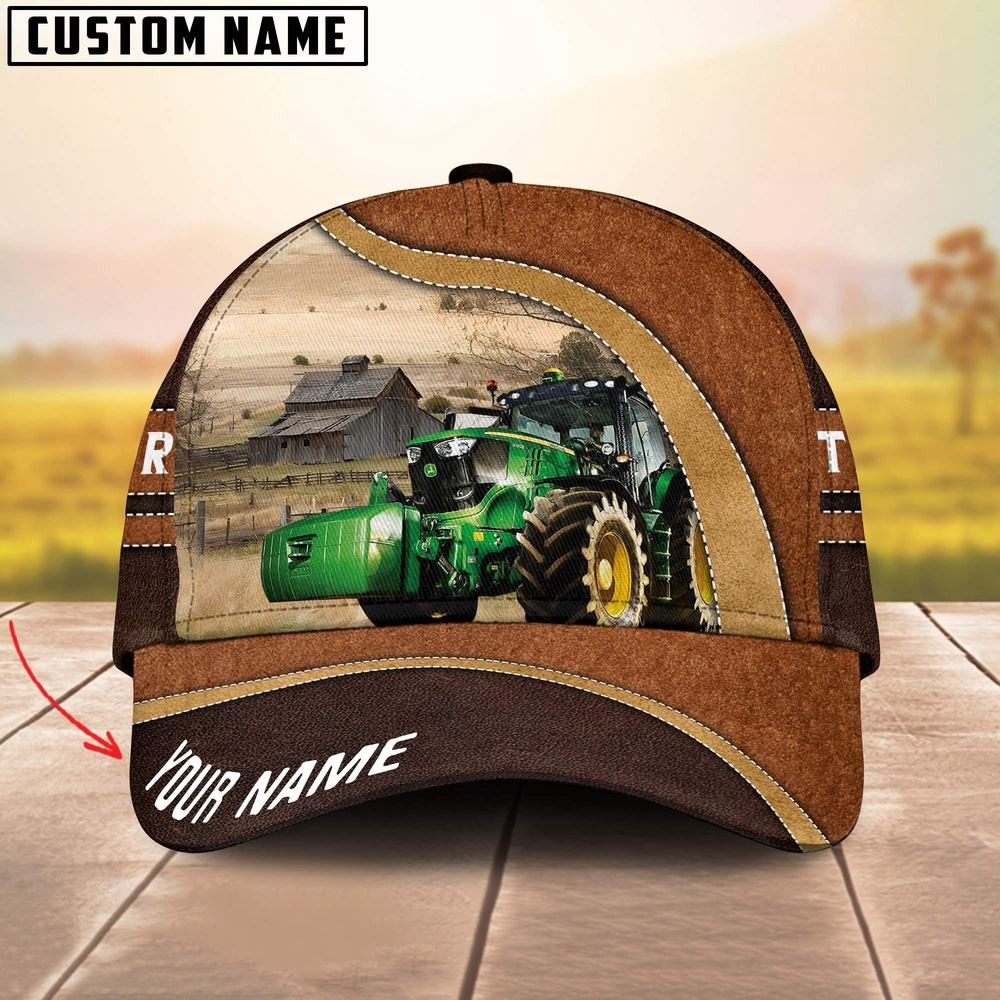 Tractor Happy Customized Name Cap Farm Cap Farmer Baseball Cap Gift For Farmer