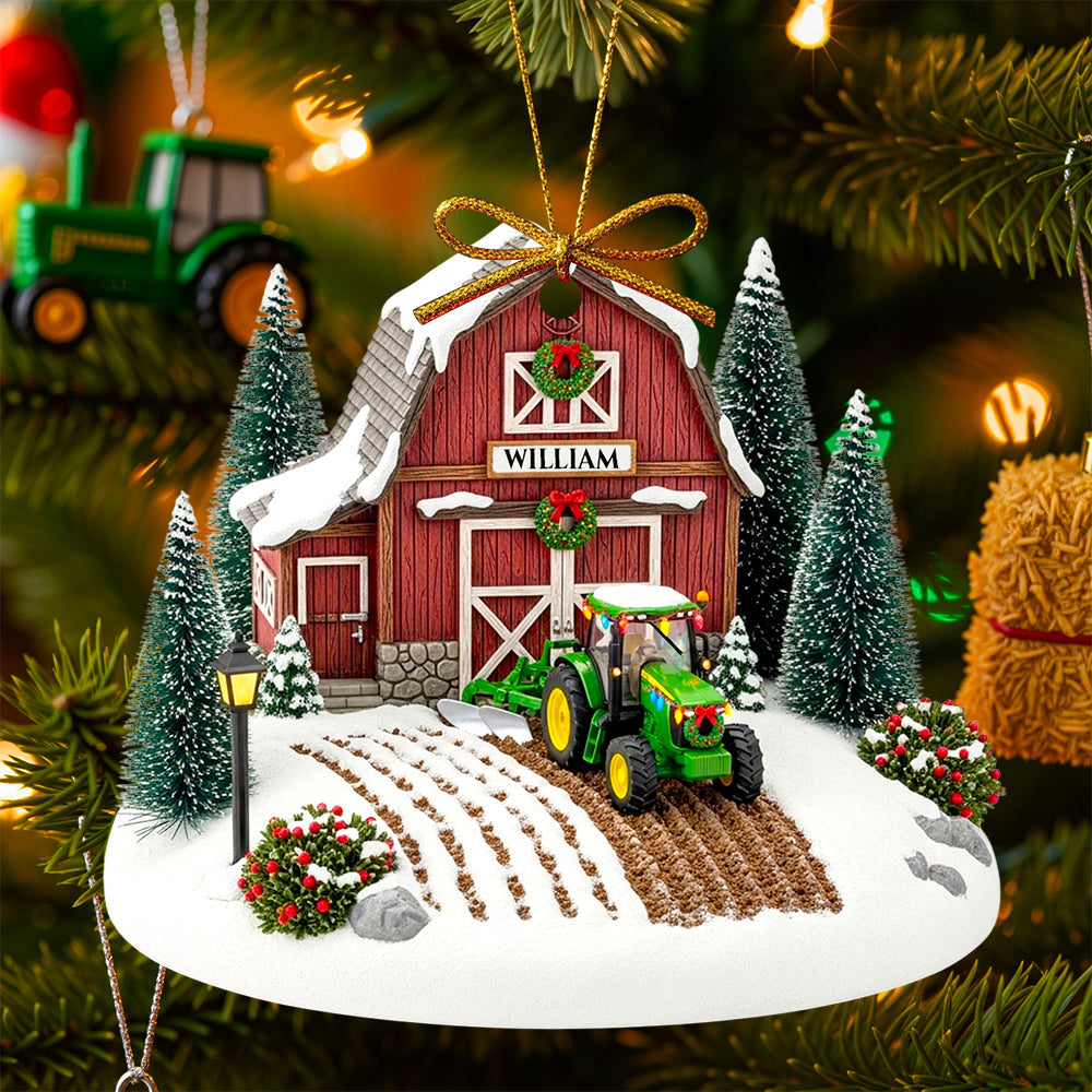 Tractor House Ornament Christmas Personalized Gifts for Tractor Lovers - Holiday Tree Decoration Gift Tractor House Ornament Christmas Personalized Gifts for Tractor Lovers - Holiday Tree Decoration Gift