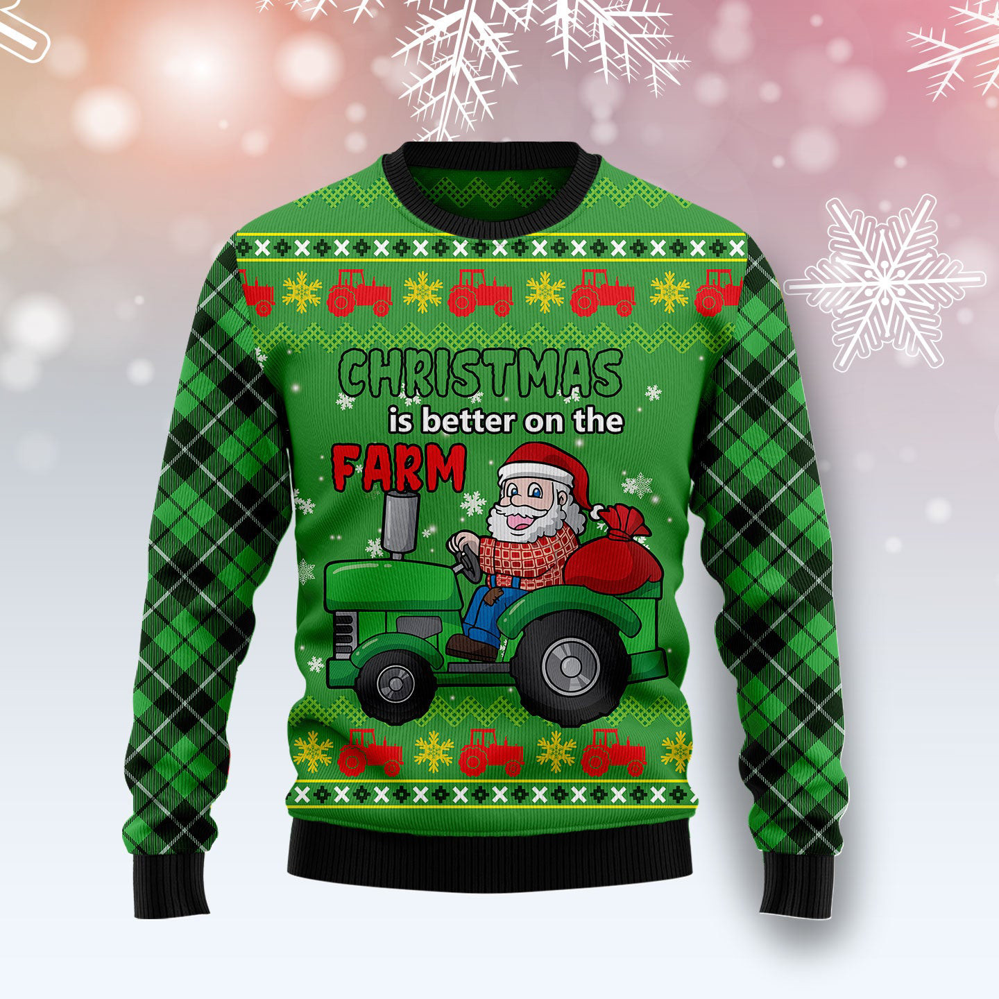 Tractor Santa Ugly Christmas Sweater Christmas Vacation Clothing Xmas Gifts For Dad