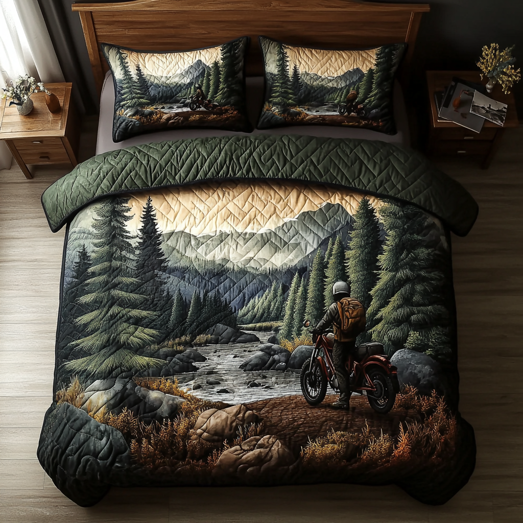 Trail Adventure Quilted Bedding Set Best Bedspread Set Great Camping Gifts