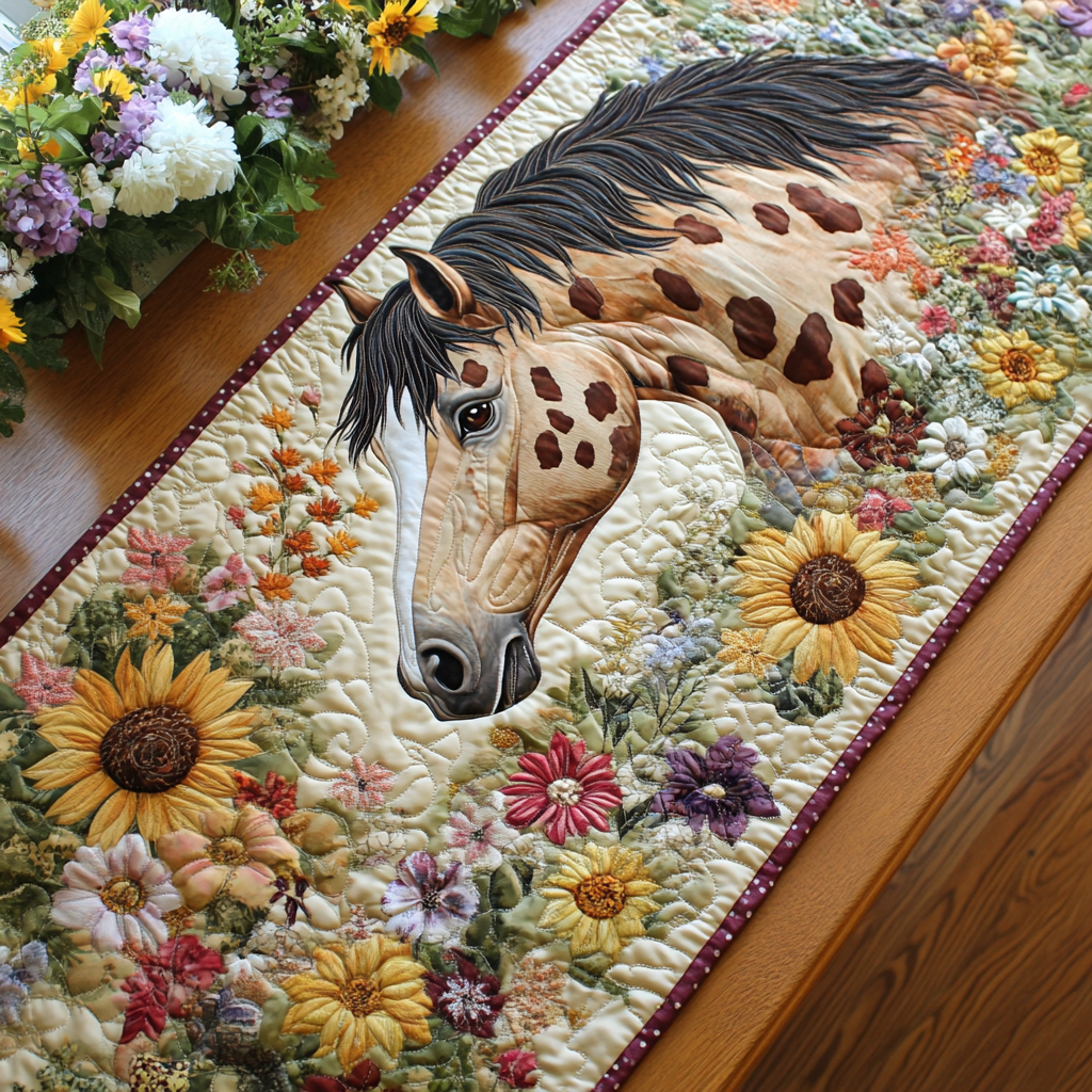 Trail Blazer Quilted Table Runner Dining Room Decor Ideas Christmas Present Ideas For Horse Lover