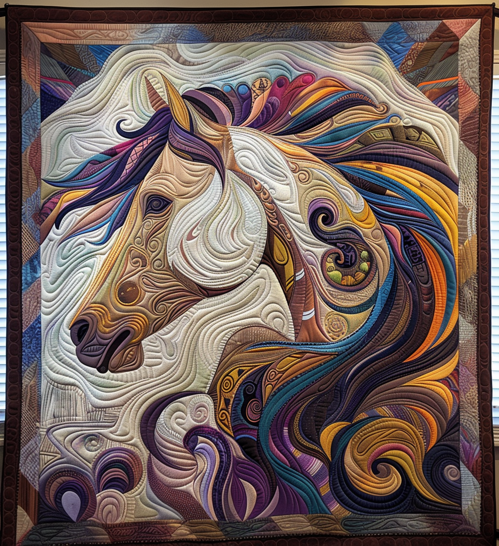 Trailblazing Mare Quilted Blanket Horse Christmas Presents