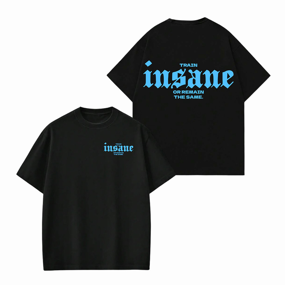 Train Insane Or Remain The Same T-Shirt Motivation Quote Graphic Shirt Gifts For Gymer