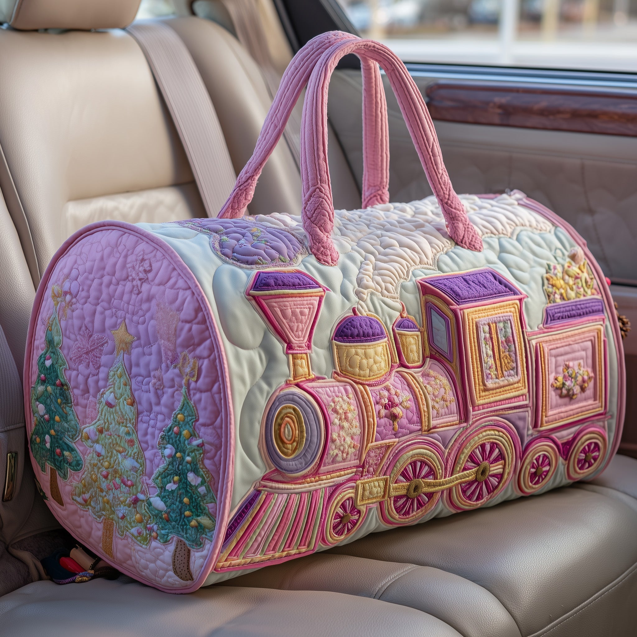 Train Journey Quilted Duffle Bag Gift For Mom