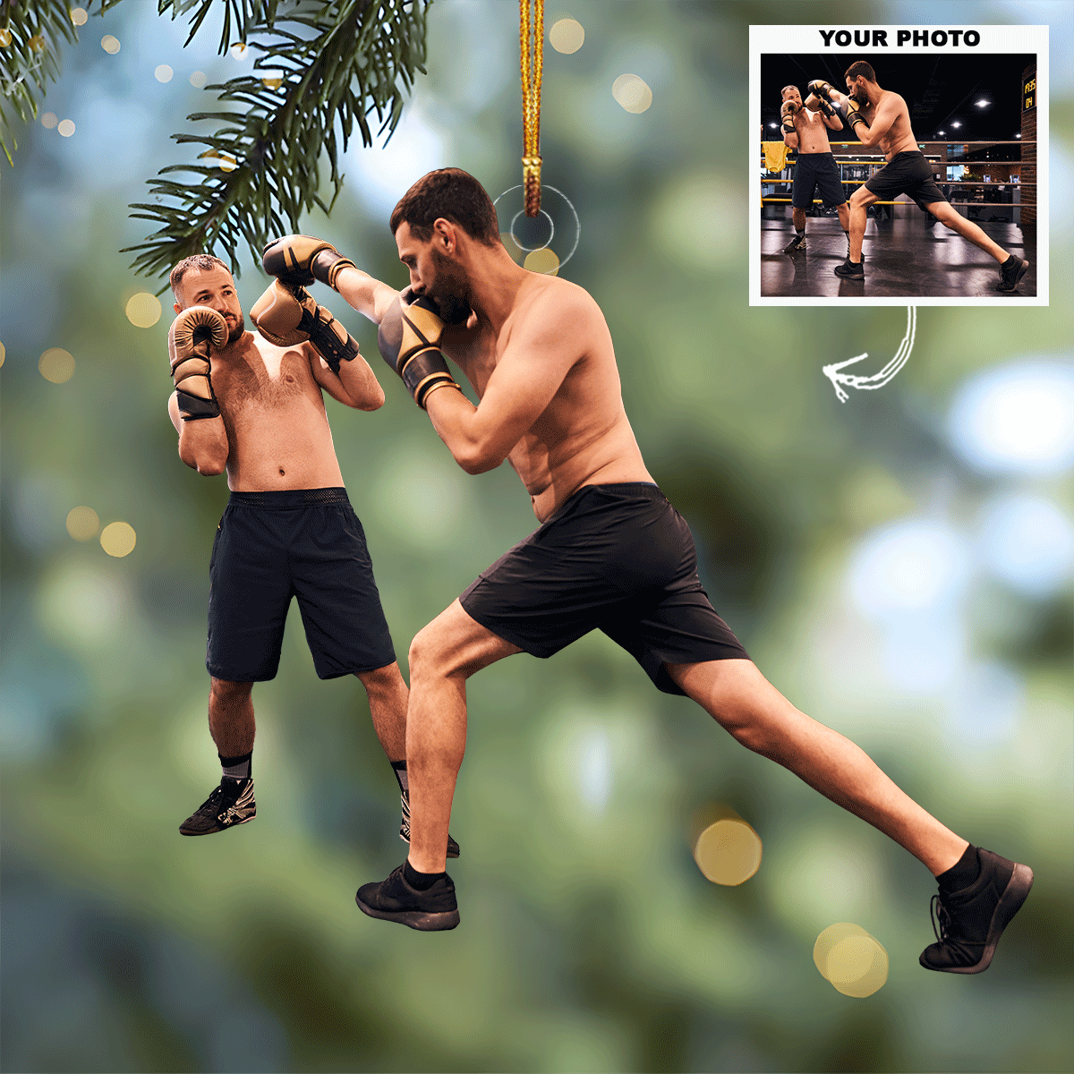 Training Spirit Personalized Photo Mica Ornament Gift For Boxing Players Boxing Lovers