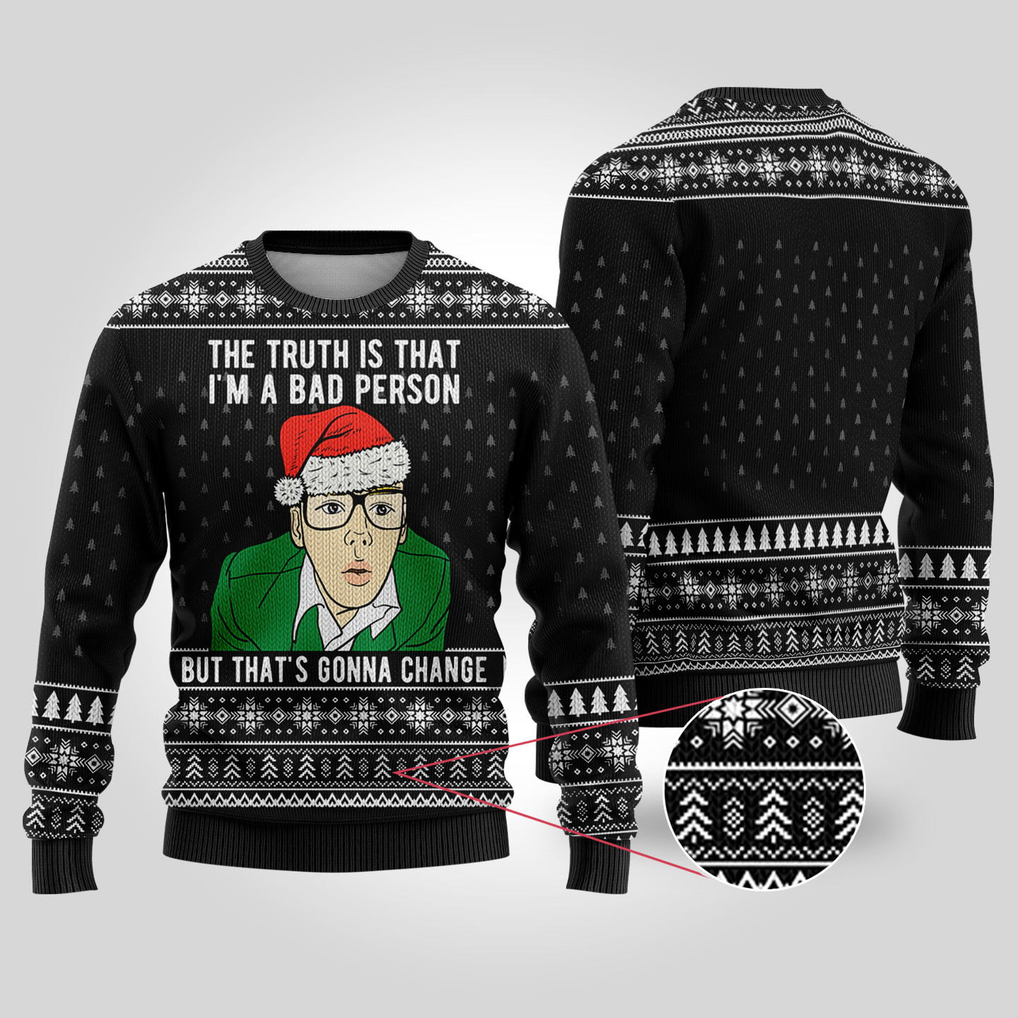Trainspotting Ugly Christmas Sweater Black Exclusive Christmas Sweater Merch Gift Edition