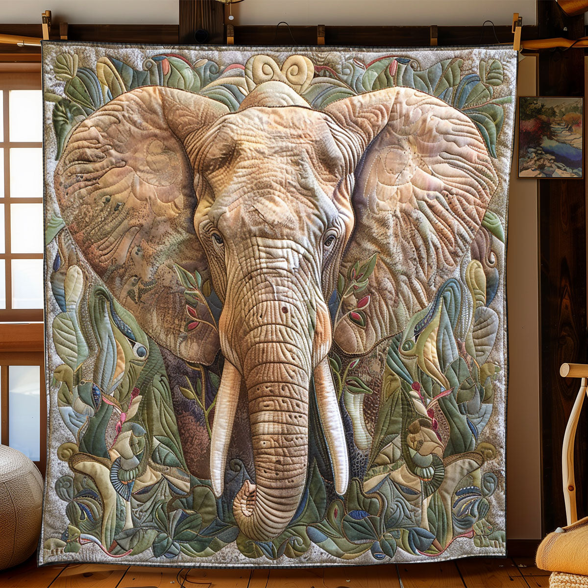 Tranquil Elephant Quilt Blanket Sofa Throws Best Gifts For Elephant Lovers