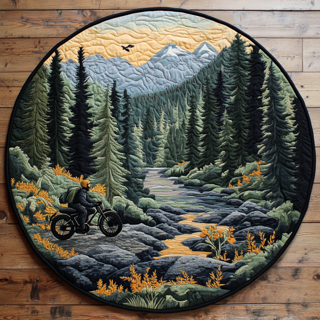 Tranquil Forest Quilted Round Mat Entryway Ideas Cute Christmas Tree Decorations