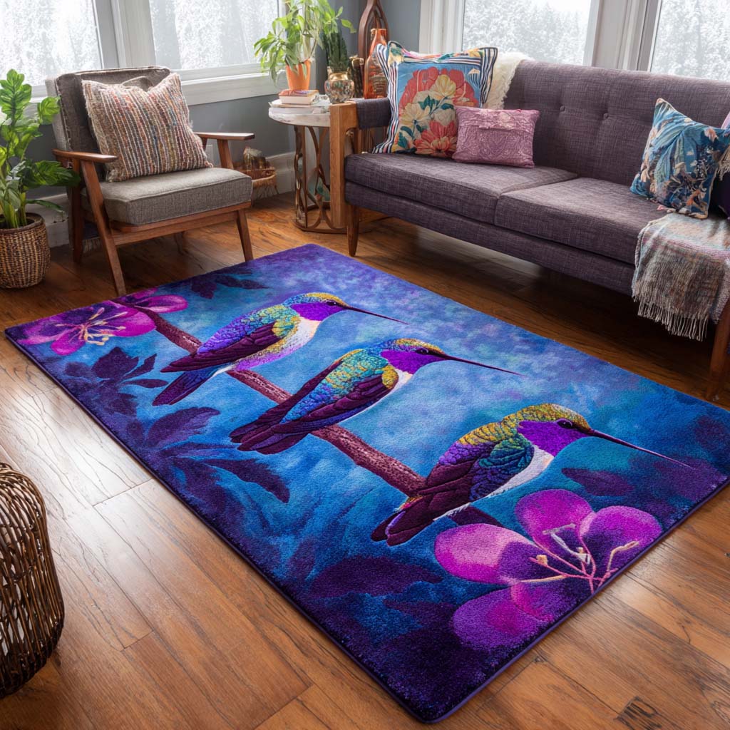 Tranquil Hummingbird Area Rug  Indoor Outdoor Rugs Best Christmas Gifts For Women
