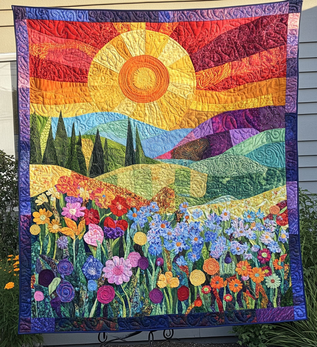 Tranquil Landscape Tapestry Quilted Blanket Unique Fleece Blankets