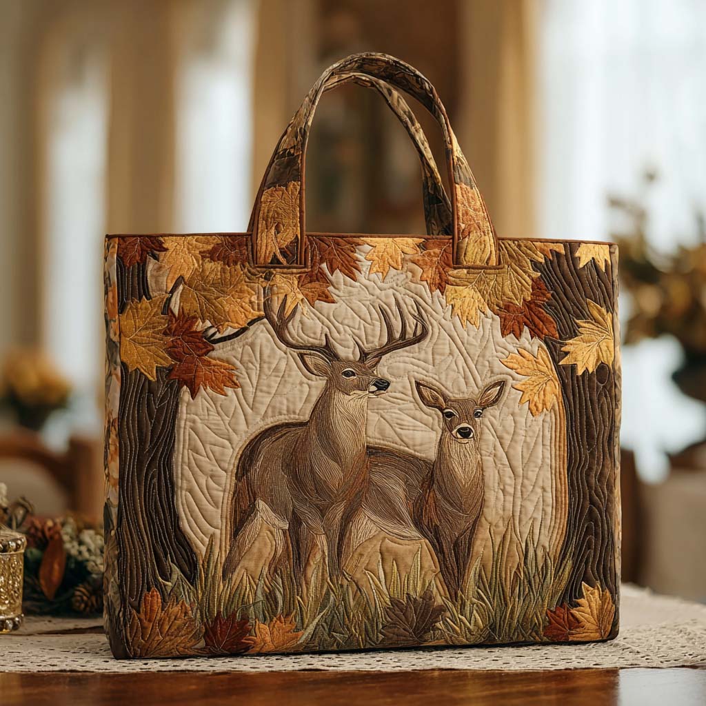 Tranquil Meadow Quilted Tote Bag Forest Themed Gifts
