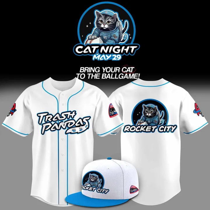 Trash Pandas Merch Trash Pandas 2025 Cat Night Jersey Best Gifts For Baseball Fans