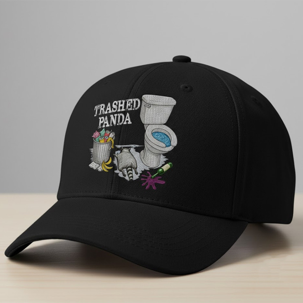 Trashed Panda Drunk Raccoon 2025 Hat Funny Trashed Panda Ball Cap Gifts Ideas For Friends