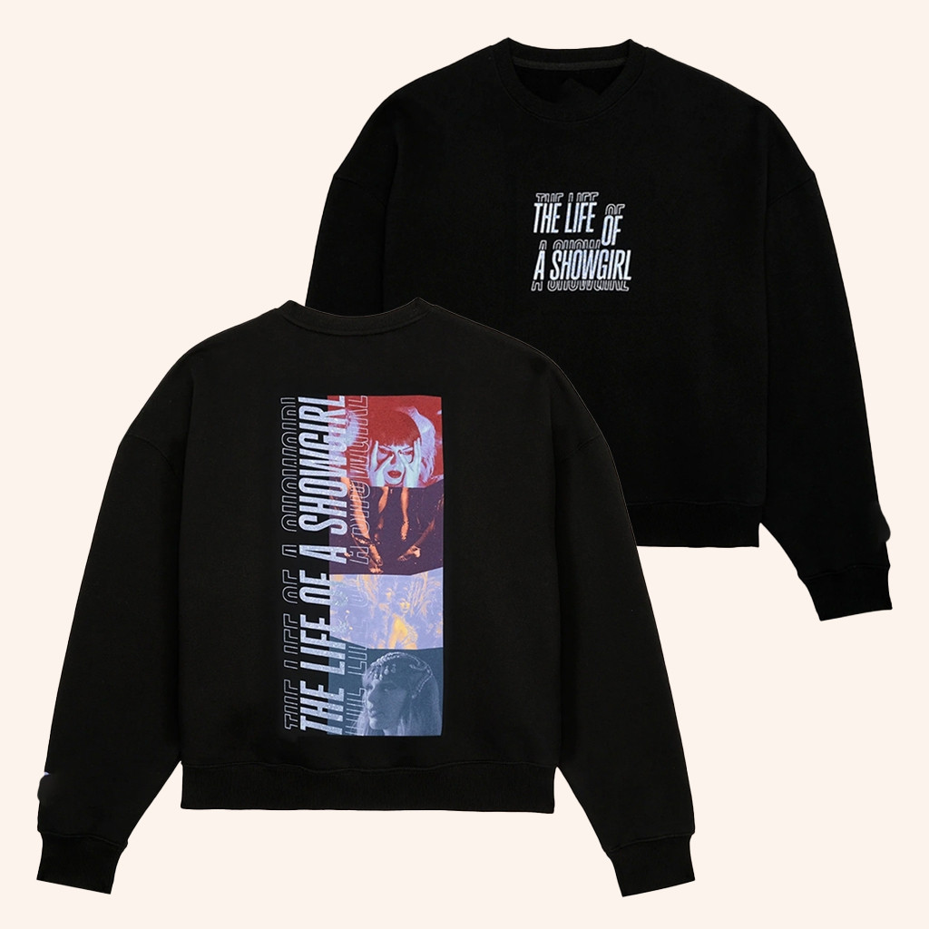 Travis Kelce Wearing TS Showgirl Merch Sweatshirt Gifts For Swifties