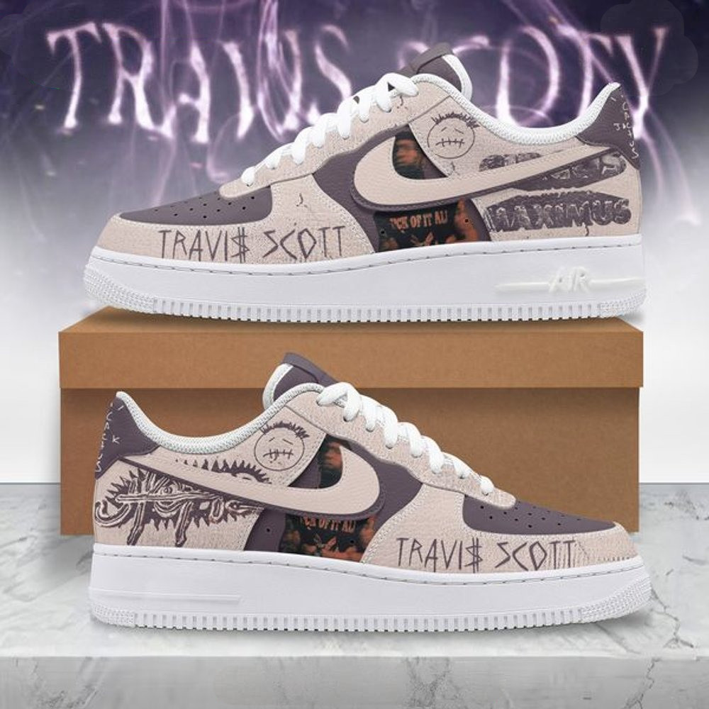 Travis Scott Cactus Jack Purple Nike Air Force 1 Gifts For Music Enthusiasts
