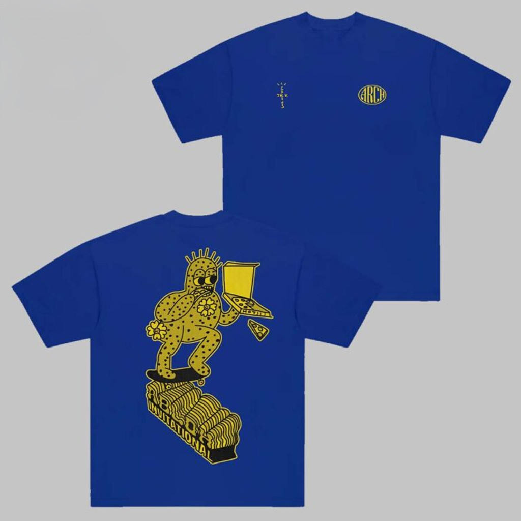 Travis Scott Cactus Jack X Virgil Abloh Arch Cactus Skate T-Shirt Fan Merch Gifts For Him Travis Scott Cactus Jack X Virgil Abloh Arch Cactus Skate T-Shirt Fan Merch Gifts For Him