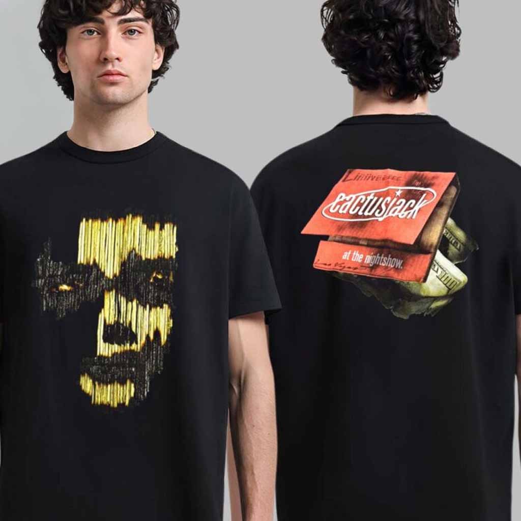 Travis Scott Catus Jack Nighshow Match T-Shirt Travis Scott Merch Gifts For Dad Travis Scott Catus Jack Nighshow Match T-Shirt Travis Scott Merch Gifts For Dad