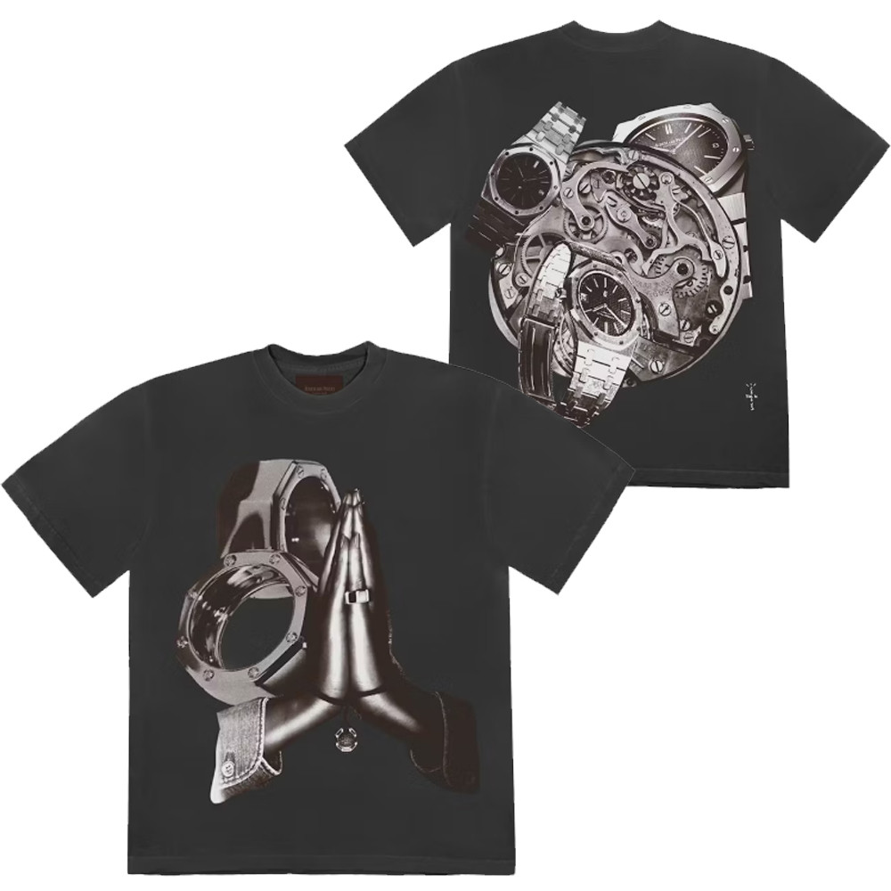 Travis Scott CJ x Audemars Piguet Collage T-Shirt Cactus Jack Merch Gifts For Fans