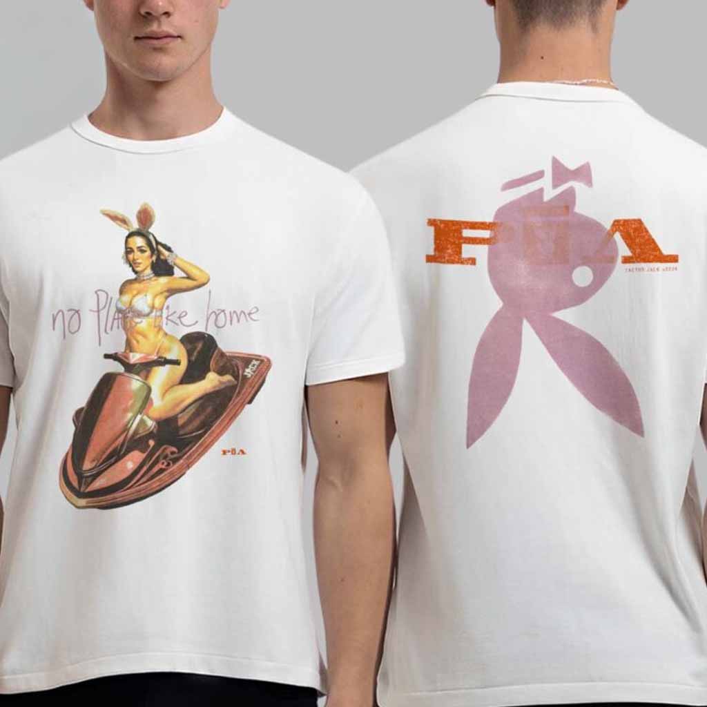 Travis Scott CJ X Playboy Vegas No Place Like Home Bunny Girl Art T-Shirt Gifts For Music Enthusiasts Travis Scott CJ X Playboy Vegas No Place Like Home Bunny Girl Art T-Shirt Gifts For Music Enthusiasts