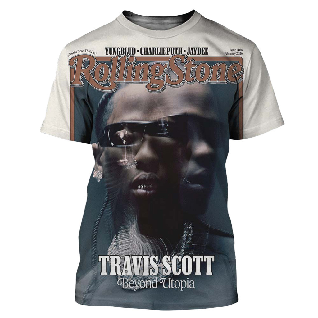 Travis Scott Graces The Cover Of Rolling Stone Magazine Beyond Utopia Issue 1408 February 2026 Shirt