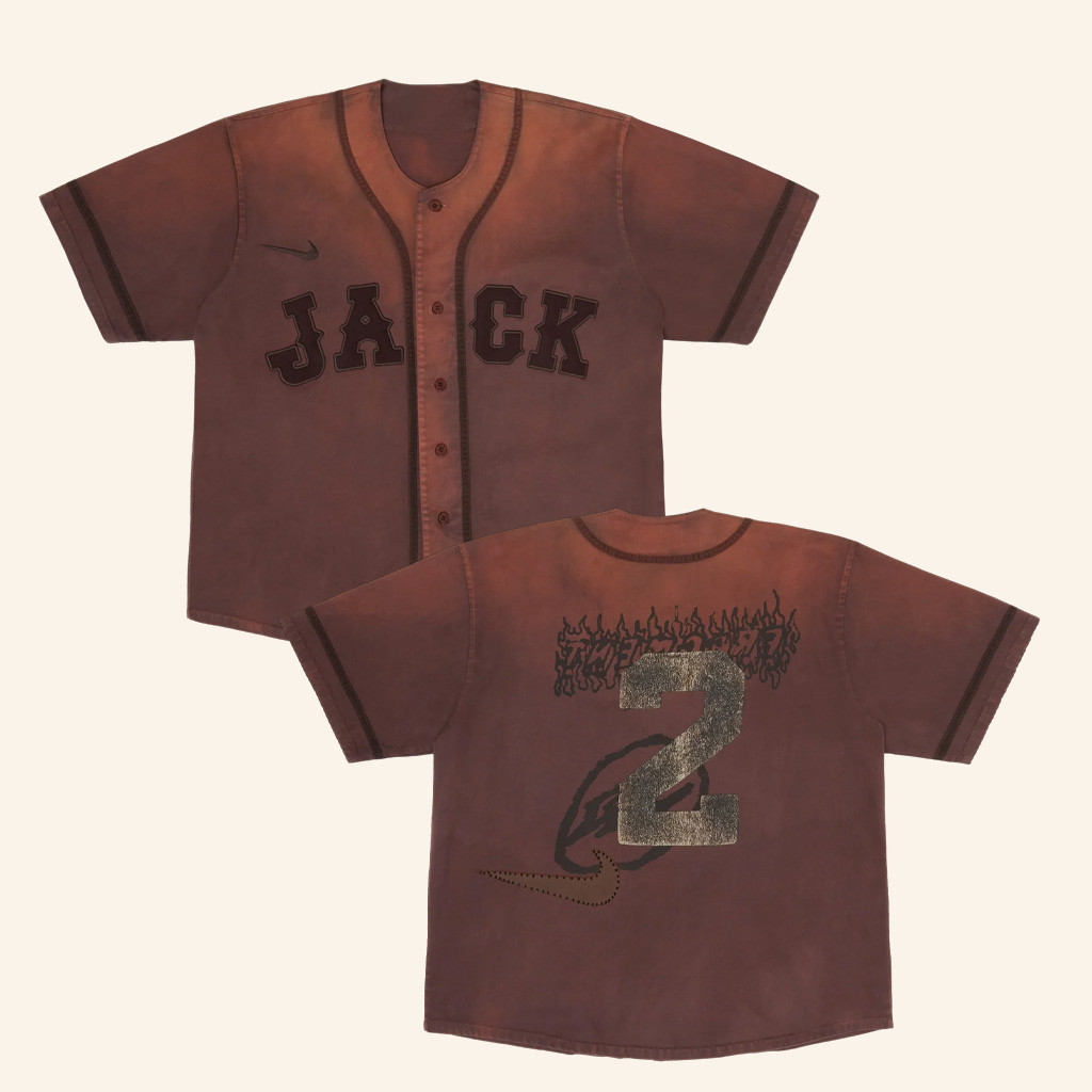 Travis Scott Merch CJ X Fragment X Nike Tokyo Jack Retro Baseball Jersey Christmas Gifts For Guys