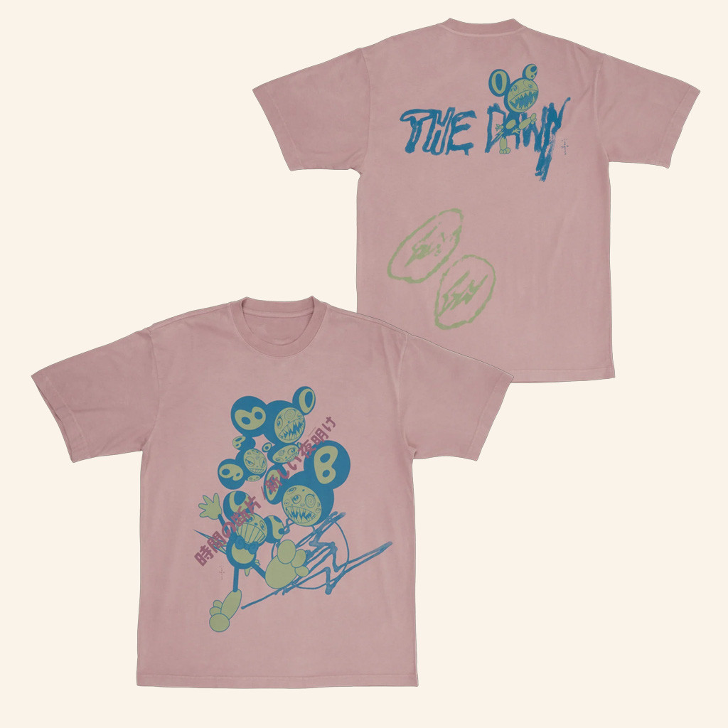 Travis Scott Merch CJ X Fragment X Takashi Murakami The Dawn T-Shirt Gifts For Fans