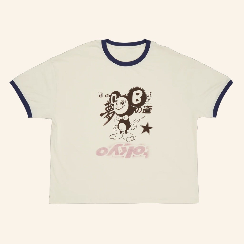 Travis Scott Merch CJ X Fragment X Takashi Murakami Tokyo Cropped T-Shirt Her Gifts