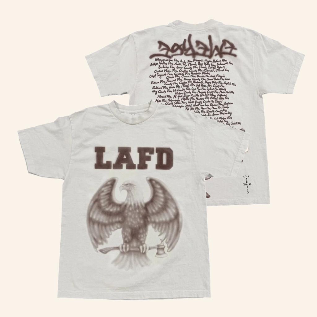 Travis Scott Merch Travis Scott Cactus Jack LAFD T-Shirt Gifts For Rap Lovers Travis Scott Merch Travis Scott Cactus Jack LAFD T-Shirt Gifts For Rap Lovers