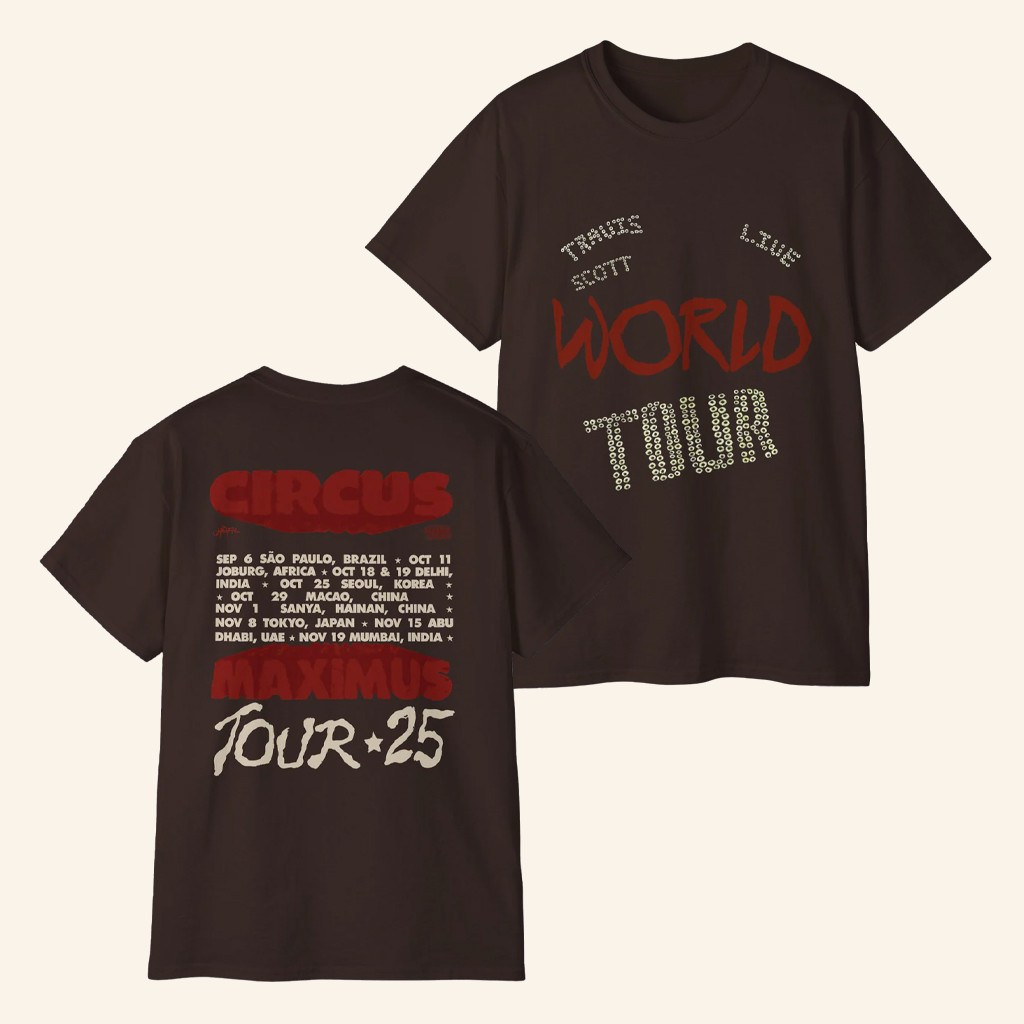 Travis Scott Utopia Merch World Tour Dates T-Shirt Gift Ideas For Music Lovers