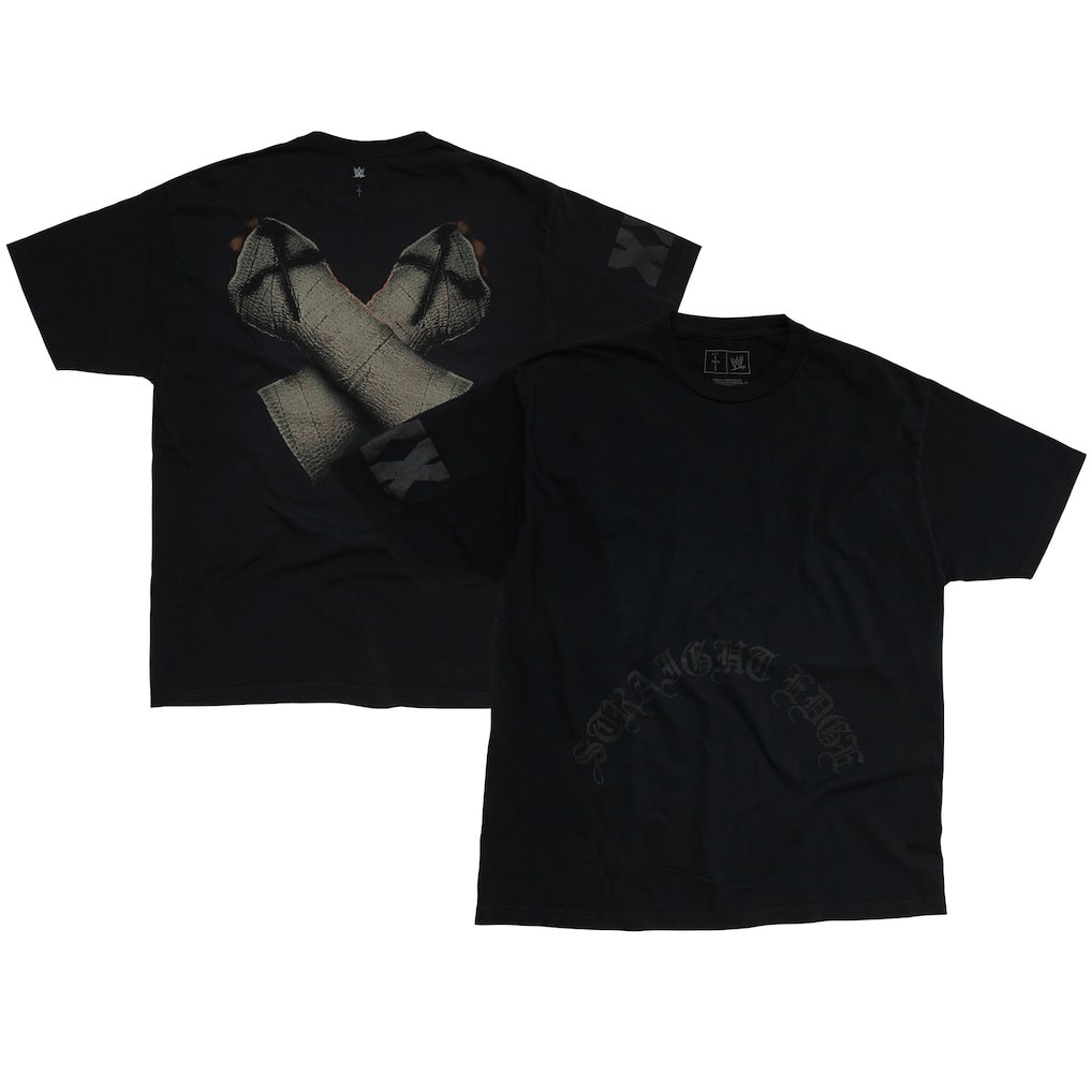 Travis Scott WWE Cactus Jack Merch Shirt Wrestlemania Merch CJ X WWE Straight Edge CM Punk