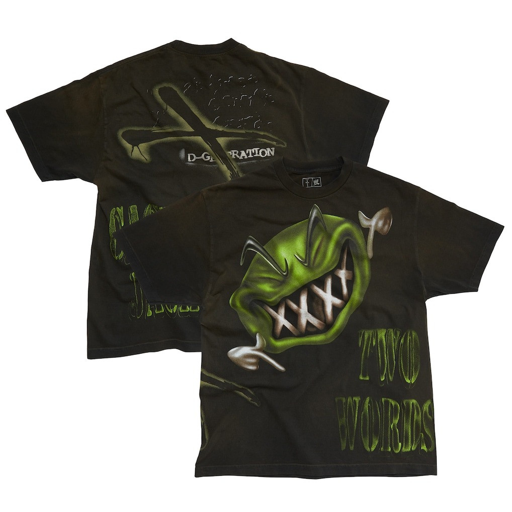 Travis Scott WWE Cactus Jack Merch Shirt Wrestlemania Merch CJ x WWE Two Words T-Shirt DX