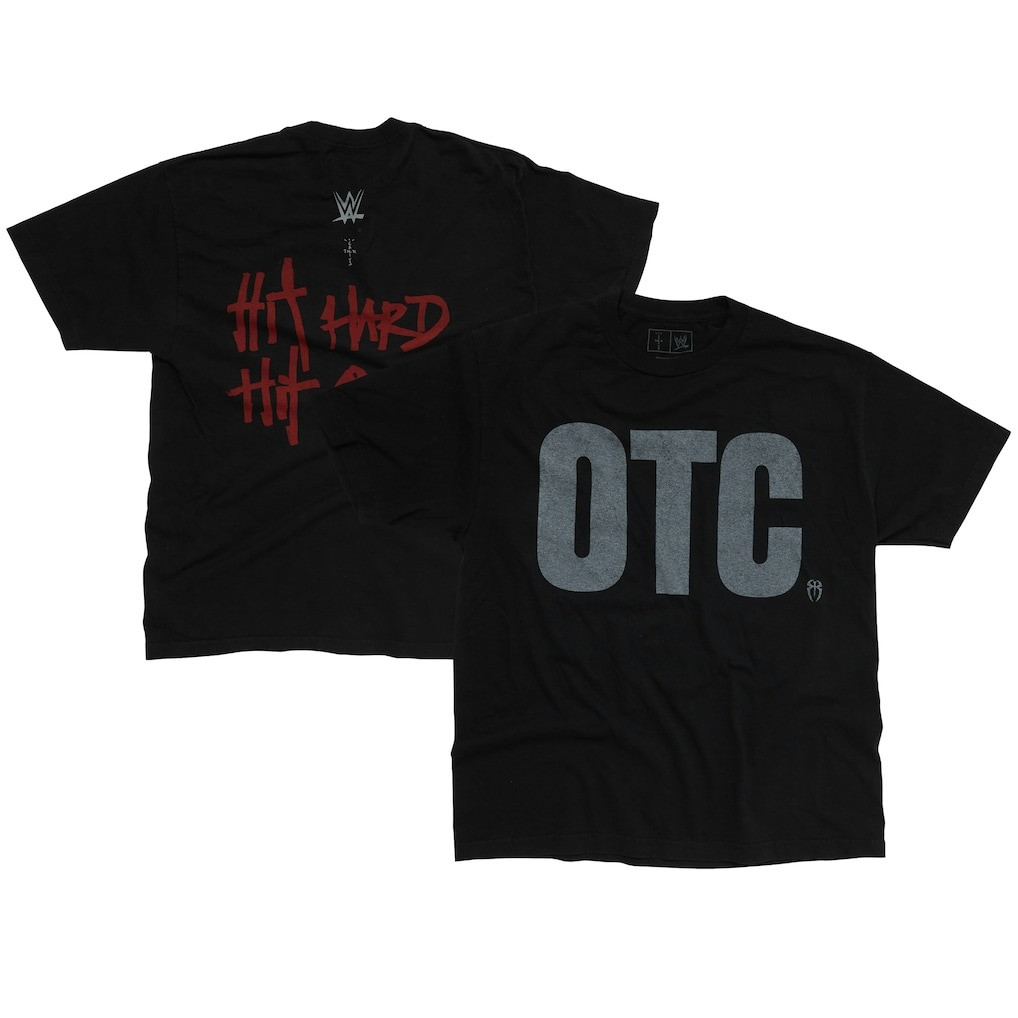 Travis Scott WWE Cactus Jack Merch T-Shirt Wrestlemania Merch CJ x WWE OTC Roman Reigns