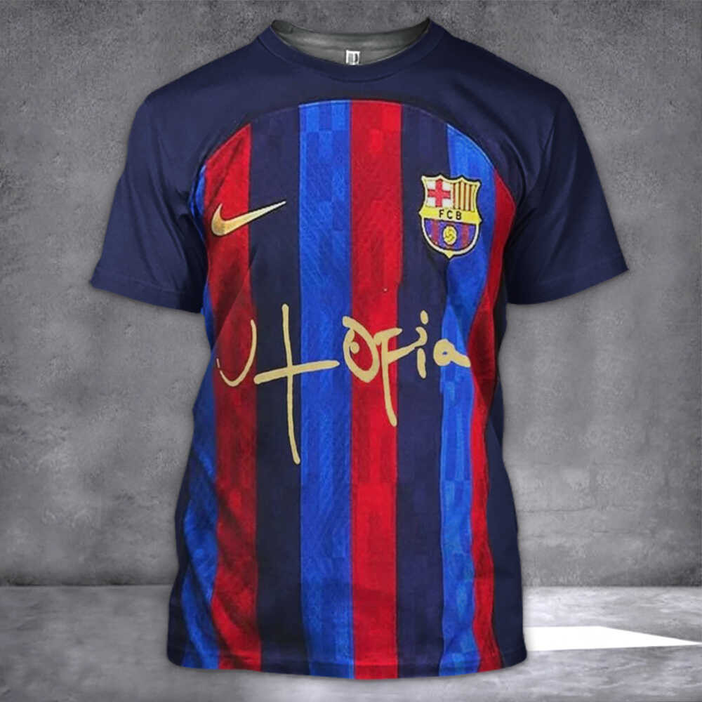 Travis Scott x FC Barcelona's iconic El Clasico Shirt Boyfriend Gift Ideas